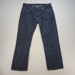 Levis 514 Jeans Mens 38x30 Blue Slim Straight Regular Mid Rise Dark Wash Denim